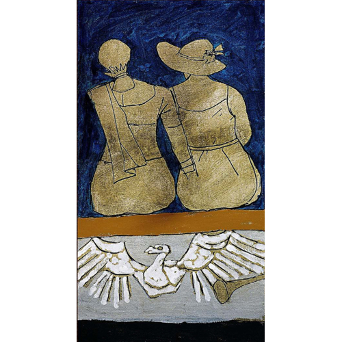 Two Women and Eagle 40 x 22 ₹ 125000